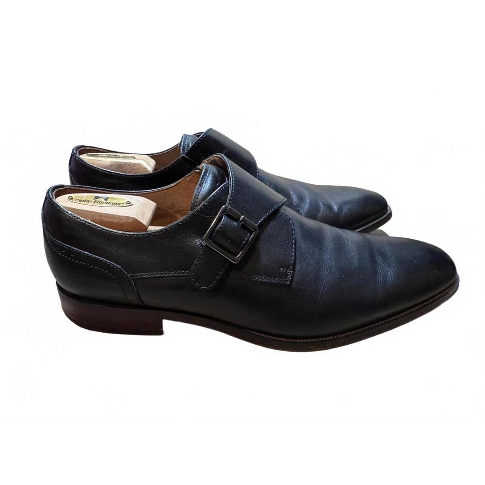 Florsheim Sorrento Black Leather Monk Strap Dress Shoes Size 11M